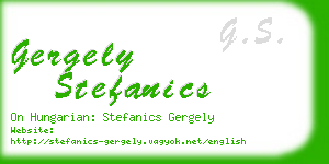 gergely stefanics business card